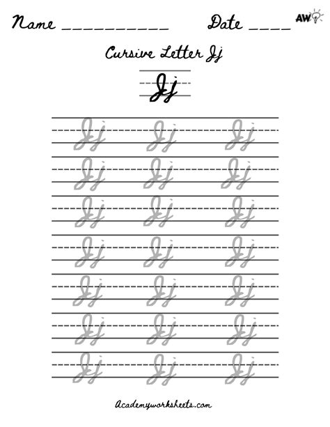 cursive j's.